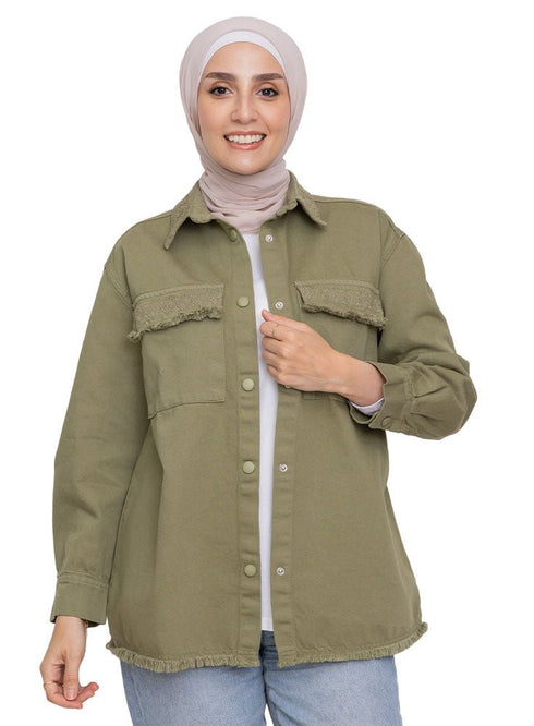 Cactus Embroidered Gabardine Shirt - Khotwh