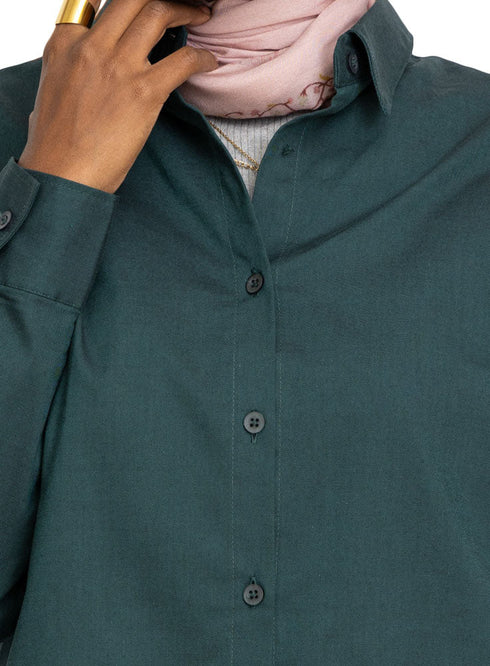 Cactus Oxford Over Size Shirt - Khotwh