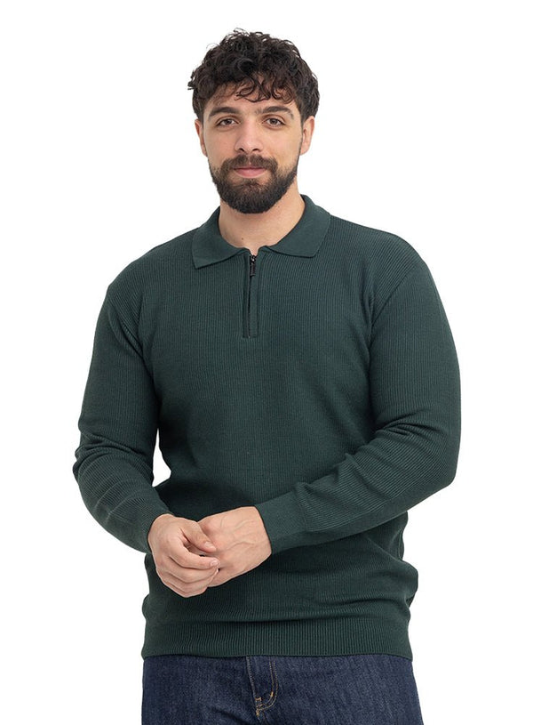 Cactus Quarter Zipper Pullover - Khotwh