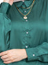 Cactus Satin Over Size Shirt - Khotwh