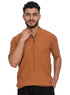 Camel Design 01054Knit Polo Neck Zipper - T-Shirt - Khotwh