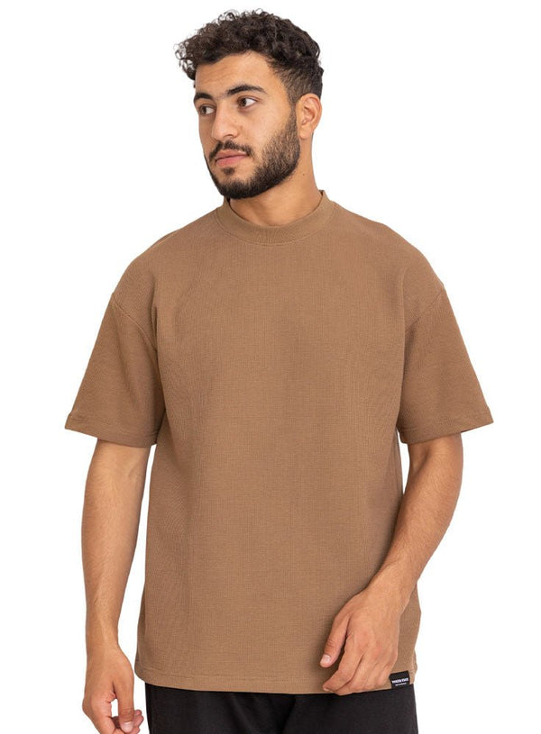 Camel Design 3932 Knit Round T-Shirt - Khotwh