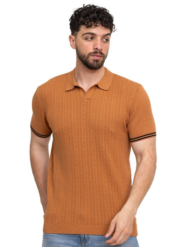 Camel Design 7533Knit Polo Neck S - T-Shirt - Khotwh