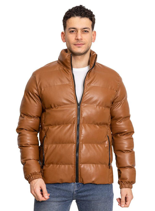 Camel F - Leather Jacket - Khotwh