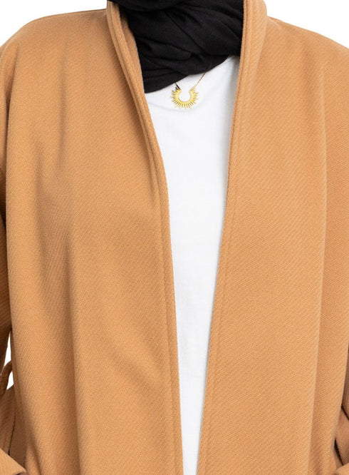 Camel RD - Ribbed Long - Feather Jacket - Khotwh