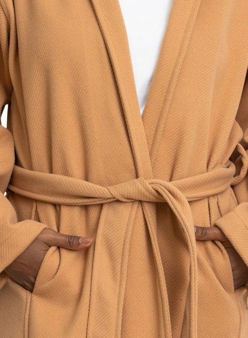 Camel RD - Ribbed Long - Feather Jacket - Khotwh