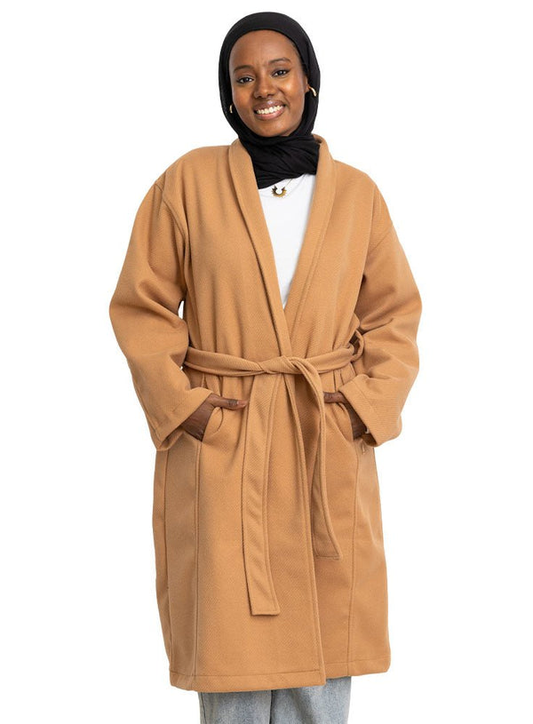 Camel RD - Ribbed Long - Feather Jacket - Khotwh