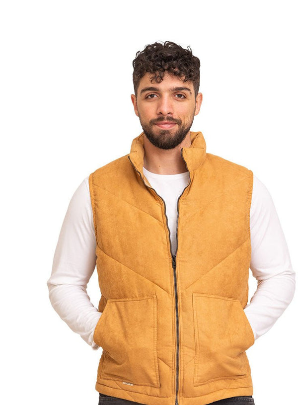 Camel Velvet Vest - Khotwh