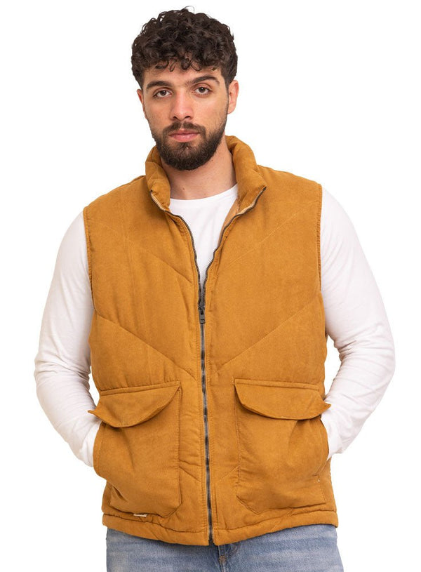 Camel Velvet Vest - Design 3 - Khotwh