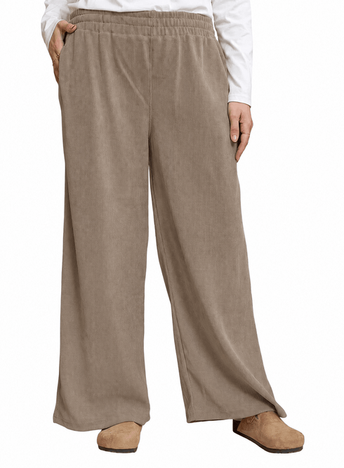 Cappuccino Velvet Wide Leg (W) - Khotwh