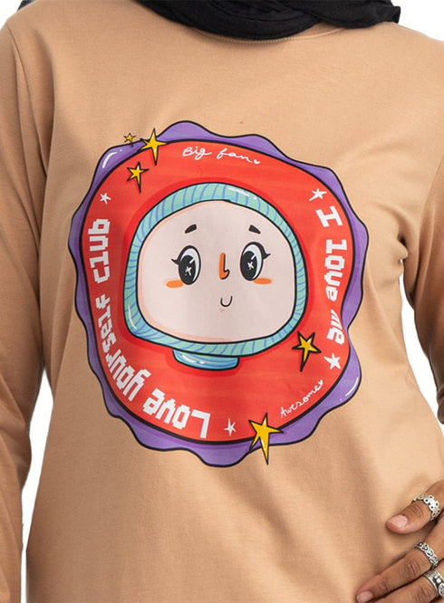 Caramel-Design 7 Printed Long-Sleeve - Khotwh