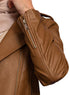 Caramel Leather Jacket - Khotwh