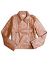Caramel Leather Jacket - Khotwh