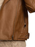 Caramel Leather Jacket - Khotwh