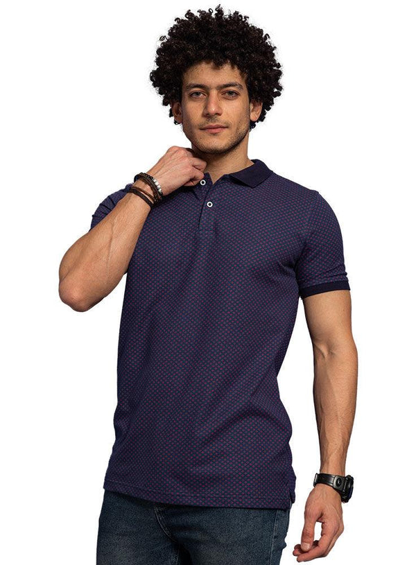 Carve Indigo - White Printed Polo - Khotwh