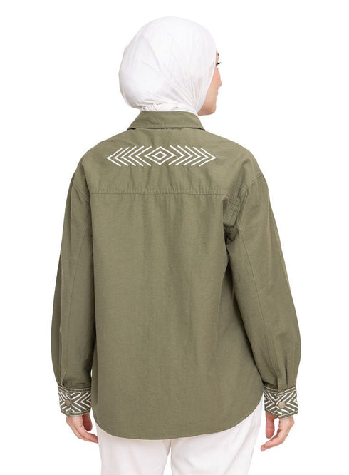 Cedar Embroidered Shirt - Khotwh