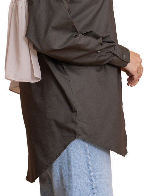 Cedar Oxford Over Size Shirt - Khotwh