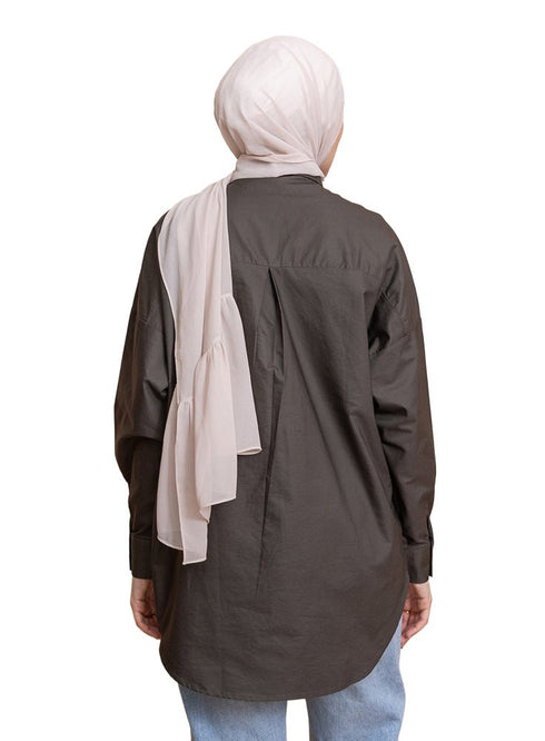 Cedar Oxford Over Size Shirt - Khotwh