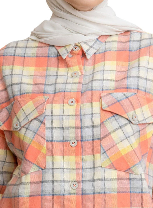 Checkered 1 Pocket O - S Shirt - Khotwh
