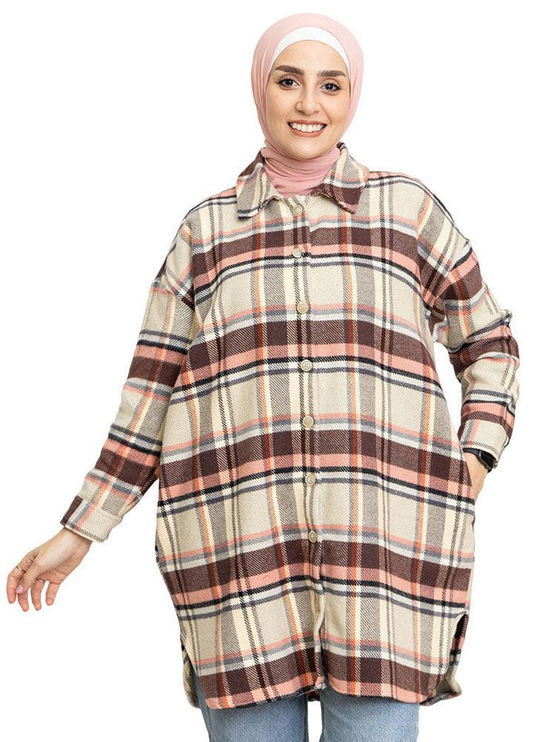 CHECKERED 19 Ultra Long Ch - Shirt - Khotwh