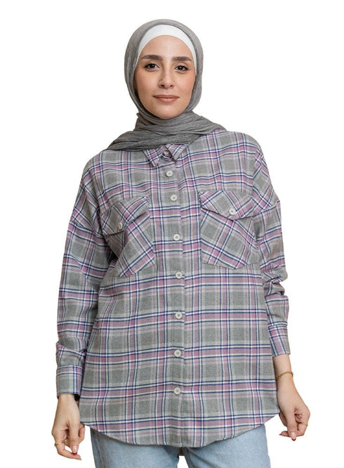 Checkered 2 Pocket O - S Shirt - Khotwh