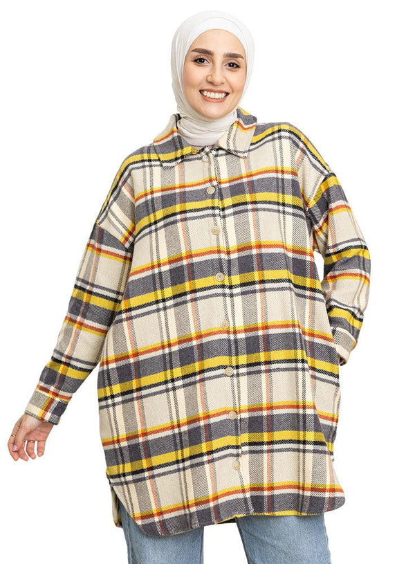 CHECKERED 21 Ultra Long Ch - Shirt - Khotwh