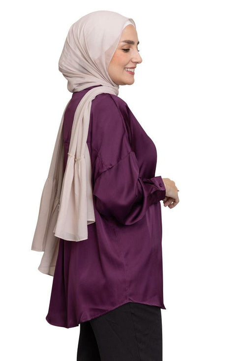 Cherry Satin Blouse - Khotwh