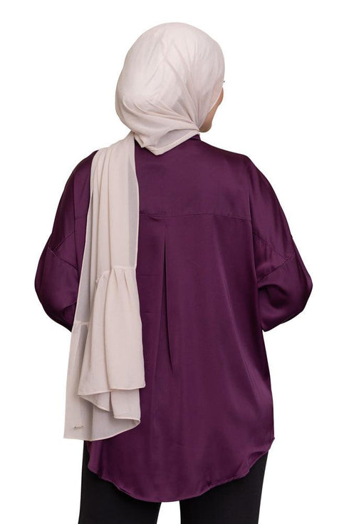 Cherry Satin Blouse - Khotwh