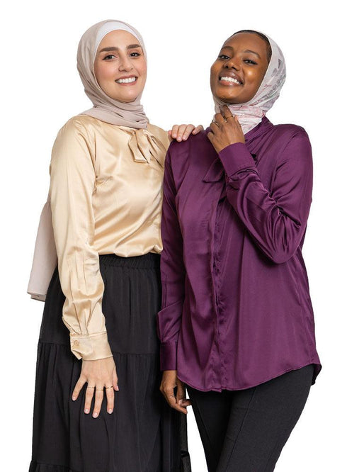 Cherry Satin Tape Blouse - Khotwh