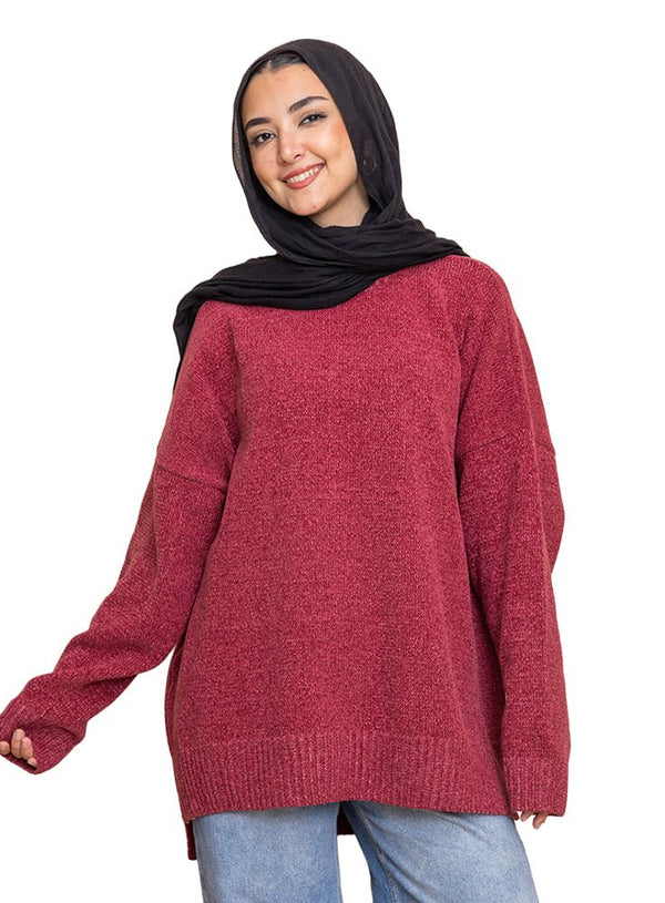 Chili Pepper Velvet V - Over Size Pullover - Khotwh