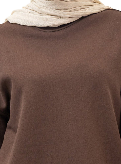 Chocolate Long V - Over Size Sw - Round - Khotwh