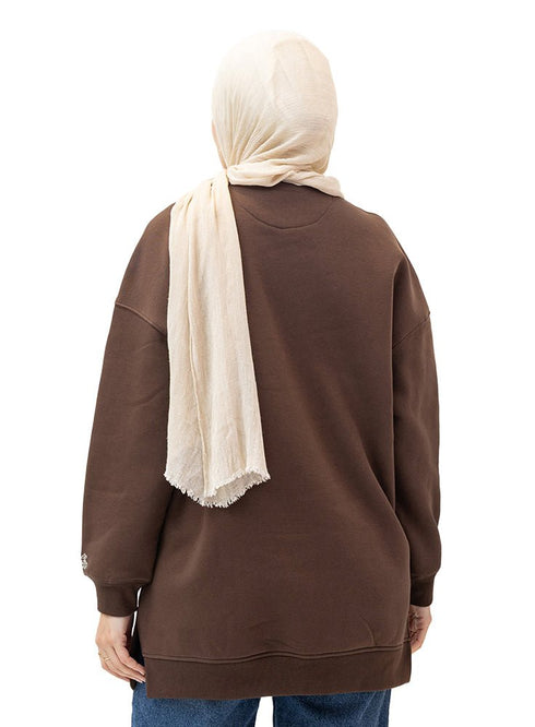 Chocolate Long V - Over Size Sw - Round - Khotwh