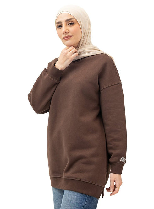 Chocolate Long V - Over Size Sw - Round - Khotwh