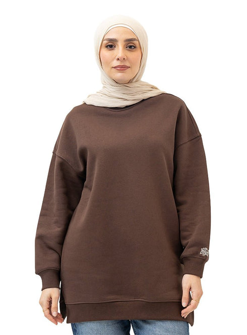 Chocolate Long V - Over Size Sw - Round - Khotwh