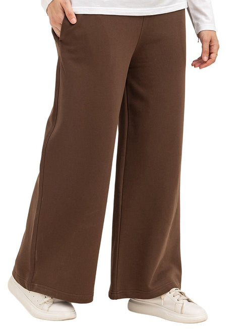 Chocolate Melton Wide Leg (W) - Khotwh