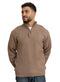 Chocolate Quarter Zipper Pullover - Khotwh