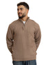 Chocolate Quarter Zipper Pullover - Khotwh