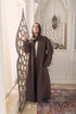 Chocolate Ribbed Long Cardigan - Khotwh