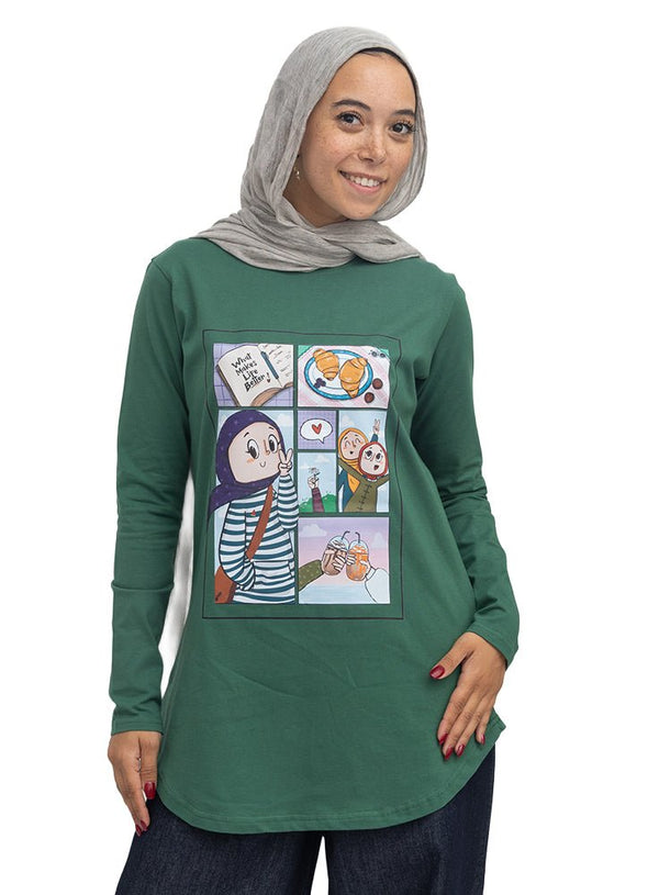 Cilantro-Design 8 Printed Long-Sleeve - Khotwh