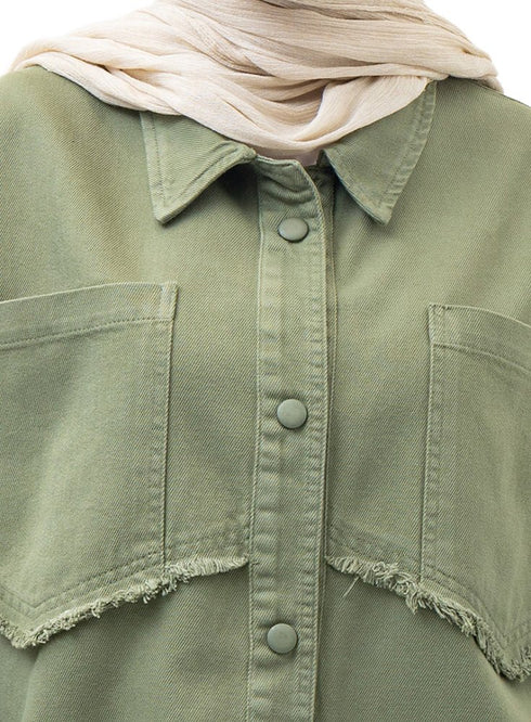 Cilantro Gabardine Jacket 5 - Khotwh