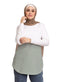 Cilantro Half Striped Long - Sleeve - Khotwh