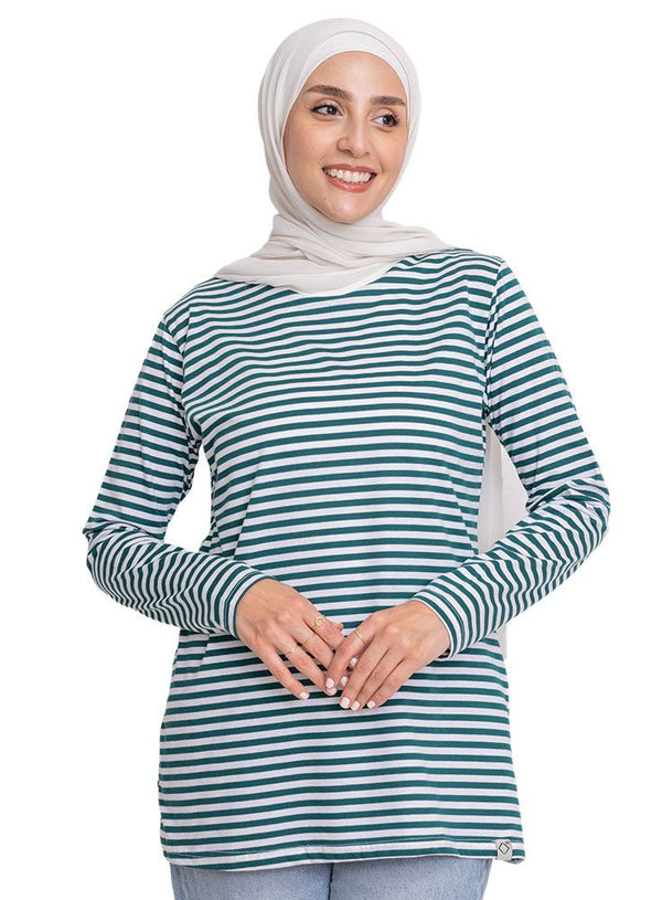 Cilantro Striped Long - Sleeve - Khotwh