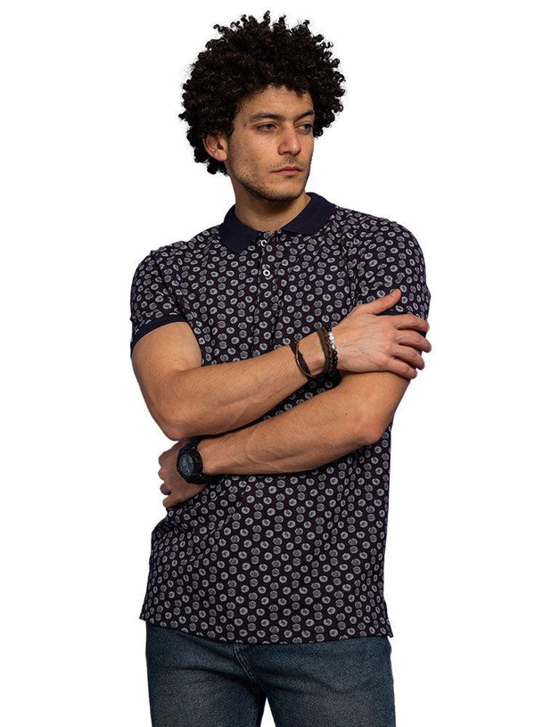 Circle - M.Blue Printed Polo - Khotwh