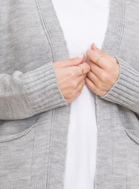 Cloud E - Basic Pocket Cardigan - Khotwh