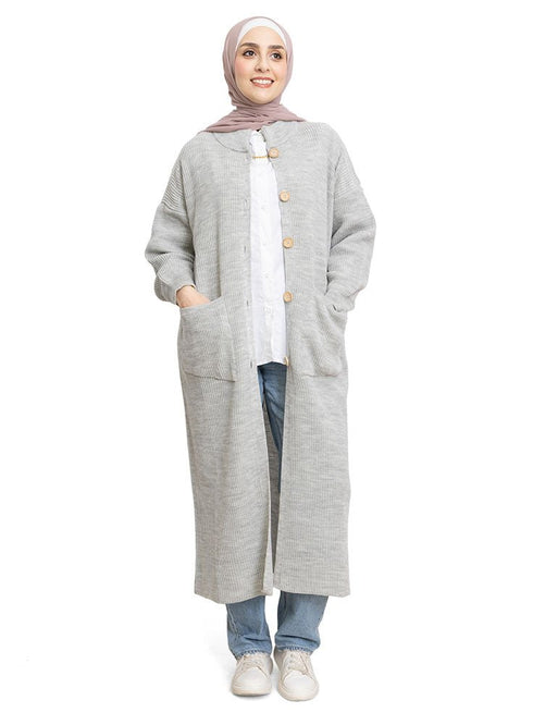 Cloud Long buttons Cardigan - Khotwh