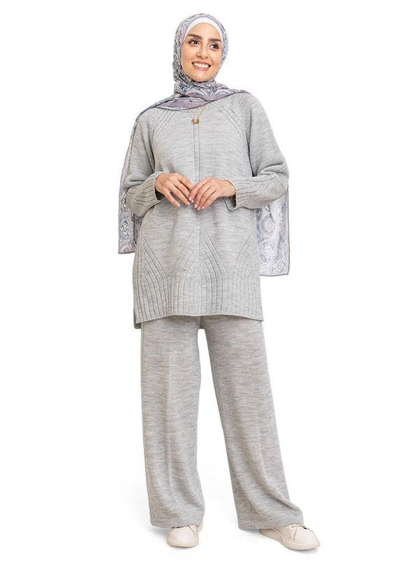 Cloud Ribbed Knit Suit - Khotwh
