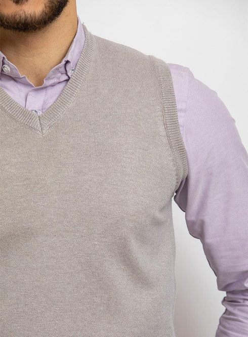 Cloud V - neck Knit Vest - Khotwh