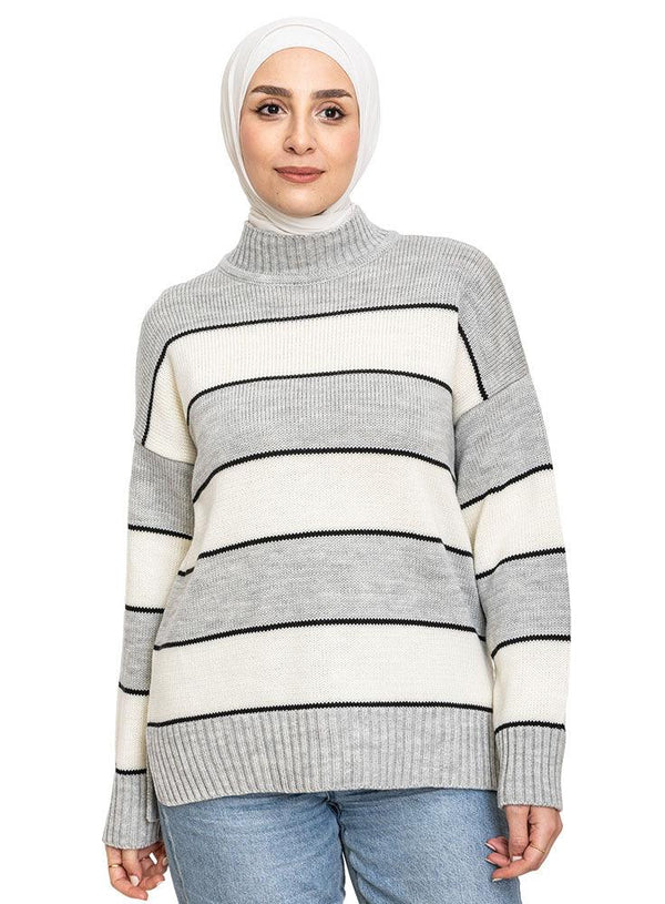 Cloud W - Striped Pullover - Khotwh