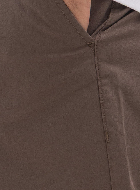 Coffee Classic Gabardine Short - Khotwh