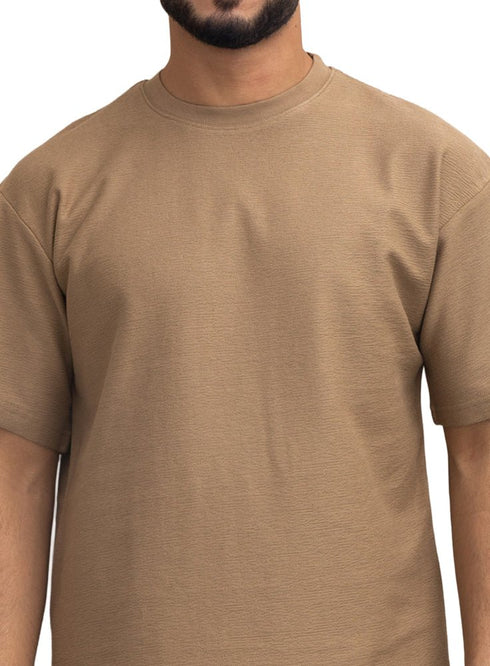 Coffee Crunchy - Oversize Round T-Shirt - Khotwh